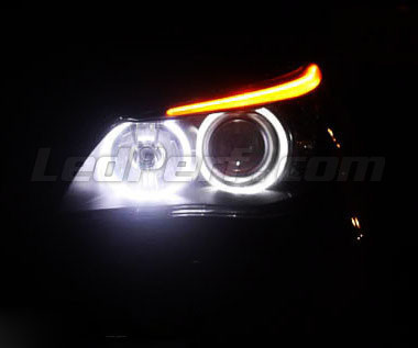 Phares avant BMW Serie 5 E60/E61 lci Xenon Angel Eyes 08-10 - Noir 