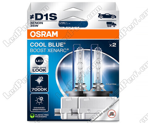 Lampen Xenon D1S Osram Xenarc Cool Blue Boost 7000K ref: 66140CBB-H2B in verpakking van 2 lampen