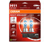 Set van 2 lampen H11 Osram Night Breaker Laser + 150% - 64211NL-2HB