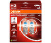 Set van 2 lampen H3 Osram Night Breaker Laser + 150% - 64151NL-2HB