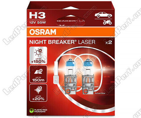 Set van 2 lampen H3 Osram Night Breaker Laser + 150% - 64151NL-2HB