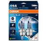 Lampen H4 Osram Cool Blue Boost 5500K xenoneffect ref: 62193CBB-2HB in verpakking van 2 lampen