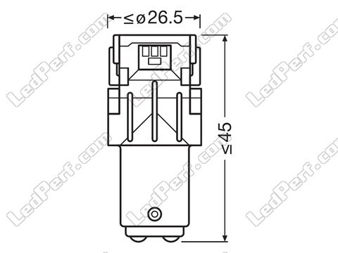 Ampoules LED P21/5W Osram LEDriving® SL Rouges - BAY15d