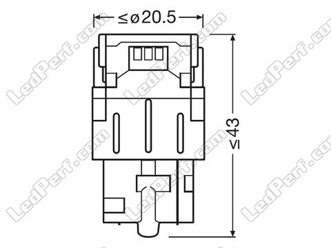 Ampoules LED oranges W21W / WY21W Osram LEDriving® SL - W3x16d