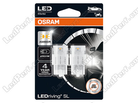 Oranje LED-lampen W21W / WY21W Osram LEDriving® SL - W3x16d