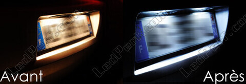 Led Plaque Immatriculation Jeep Commander (XK) avant et apres