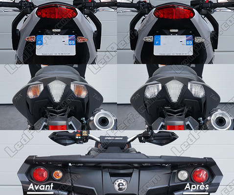 Led Clignotants Arrière Aprilia Sport City 125 / 200 / 250 avant et après