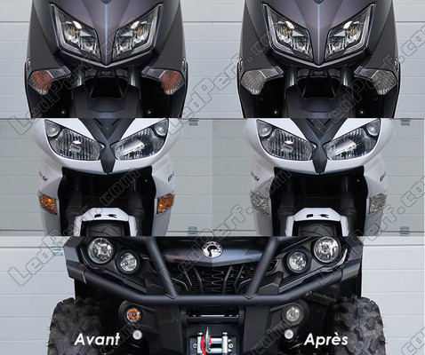 Led Clignotants Avant Suzuki Intruder 800 (1992 - 2003) avant et après