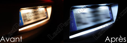 Led Plaque Immatriculation Peugeot 108 avant et apres