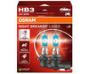 Set van 2 lampen HB3 Osram Night Breaker Laser +150% - 9005NL-2HB