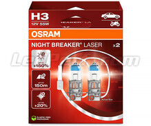 Set van 2 lampen H3 Osram Night Breaker Laser +150% - 64151NL-2HB